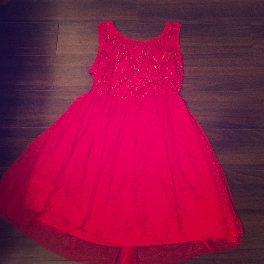 A cute red dress for girls